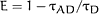 E=1−&tgr;<SUB>AD</SUB>/&tgr;<SUB>D</SUB>