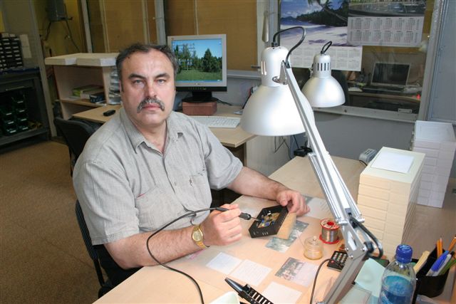 Petr Mikhailovich develops electronic modules