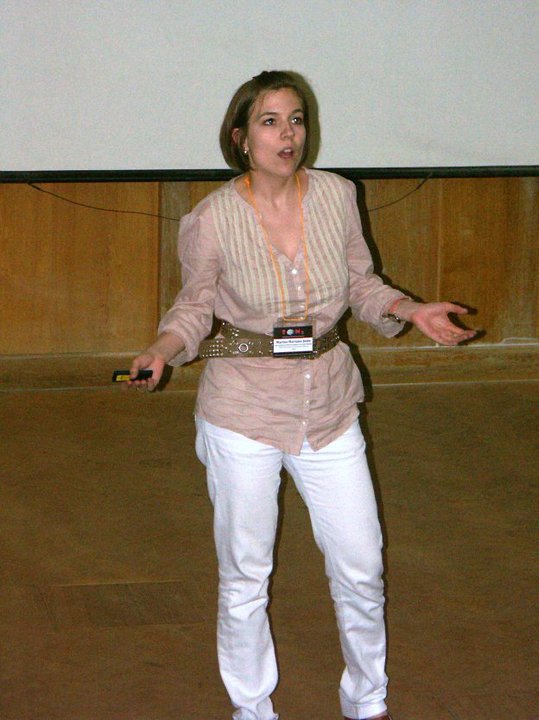 Marina Mariano Juste from the ICFO - Institut de Ci&egrave;ncies Fot&ograve;niques, Barcelona, Spain present her award winning talk "A novel technique for obtaining organic photovoltaic devices"